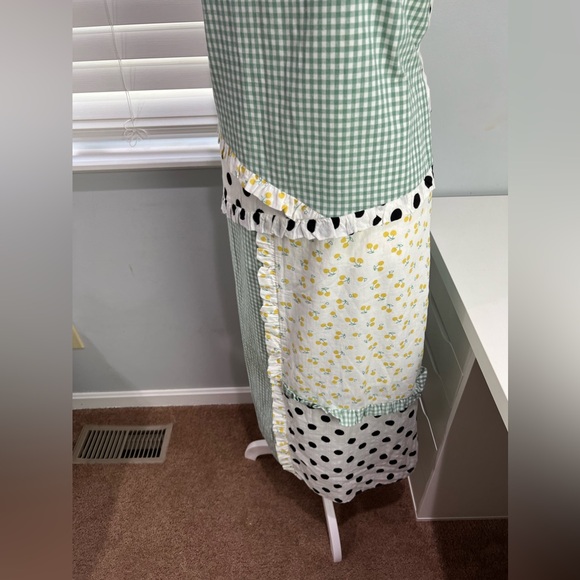 English Factory Green and White Patchwork Maxi Dress - Picture 3 of 8
